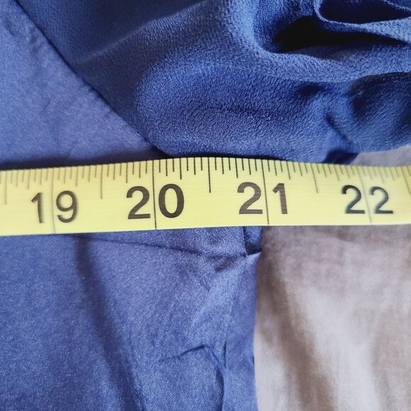 High-Low Blue Evening Gown W/ Lace & Sequins Flutter Sleeves Plus Size Elegant - Picture 12 of 16